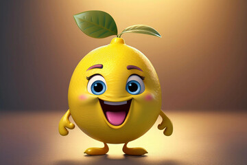 Nature&rsquo;s Sweetness Cartoon Character : A Collection of Fresh Fruits
