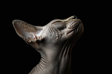 Artistic Sphynx Study in Light and Shadow