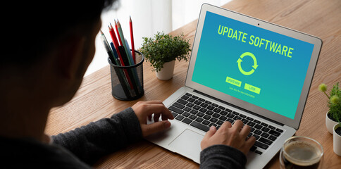 Software update on computer for modish version of device software upgrade