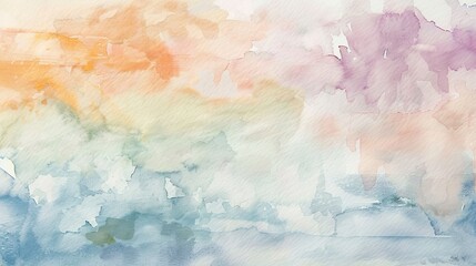 Soft Pastel Watercolor Wash Background - Abstract Artistic Design in Muted Tones