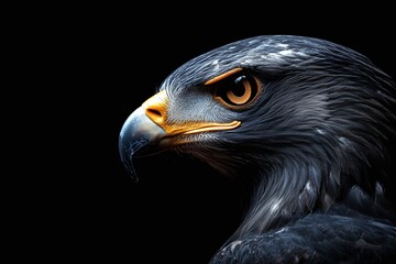 Fototapeta premium Silent Sentinel: Eagle Captured in Striking Detail