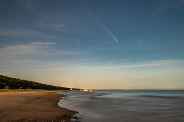 Comet C/2023 A3 Tsuchinshan–ATLAS over the Baltic sea cost in Jurmala, Latvia on October 16th, 2024