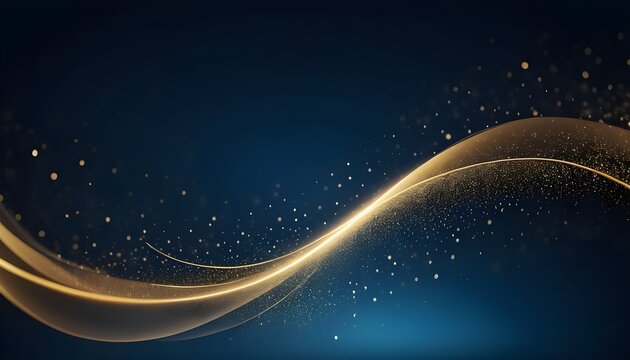 abstract Elegant blue-white-purple background with golden lines decoration