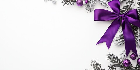 certificate with silver and purple Christmas theme, empty in the middle of the certificate,