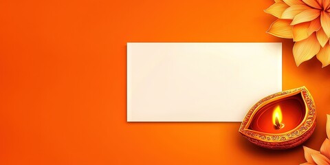 certificate with diwali theme, empty in the middle of the certificate, minimalist 