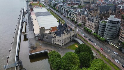 drone photo belgium castle europe