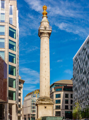 Monument to Great Fire of London in 1666, UK