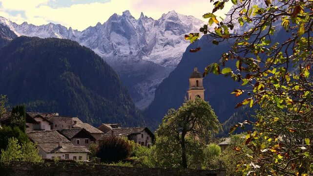 the swiss village of soglio 4k 25fps video