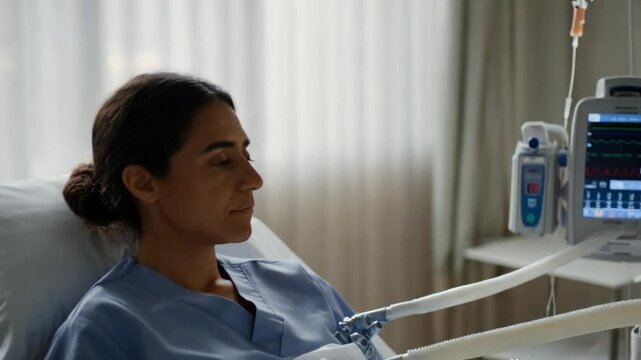 Patient receiving chemotherapy treatment, highlighting the importance of cancer care in a calm hospital environment.