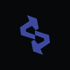 Premium letter S logo design. Luxury abstract geometric logotype. Creative elegant wings vector monogram symbol.