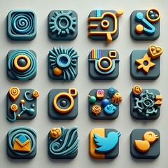 3D Instagram Social Media Icon