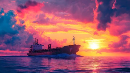 beautiful sunset over the sea