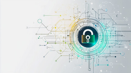 Obraz premium abstract innovative cyber security network, using interconnected nodes to represent business partnerships on the Smart digital Innovation city with connection network reciprocity over the smart city