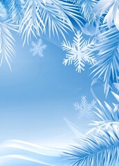 A Christmas border in a modern style. Background of a Christmas tree