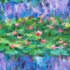 Oil paintings and various flowers, roses, peonies, cranes, lotus leaves, lotus flowers,...