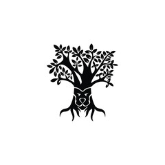 lion leaf logo vector illustration, Design element for logo, poster, card, banner, emblem, t shirt. Vector illustration