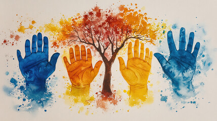 a child with autism , autism awareness , Can be used for banners, backgrounds, badge, icon, medical posters, brochures, print and health care awareness campaign for autism	
