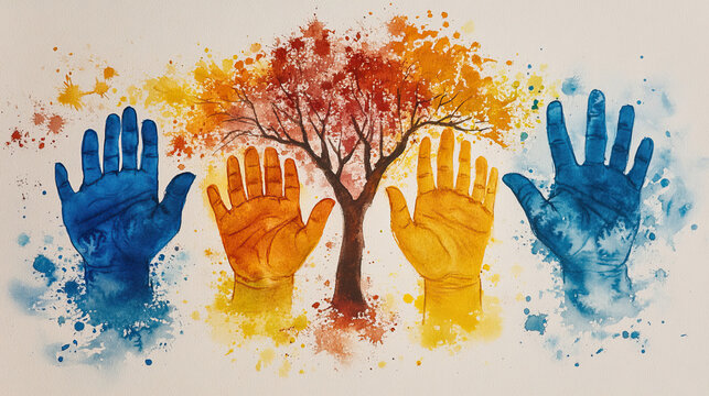 a child with autism , autism awareness , Can be used for banners, backgrounds, badge, icon, medical posters, brochures, print and health care awareness campaign for autism	
