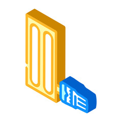 heat thermostat radiator isometric icon vector. heat thermostat radiator sign. isolated symbol illustration