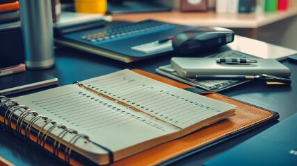 A blank notebook sits on a desk, ready to capture thoughts and ideas