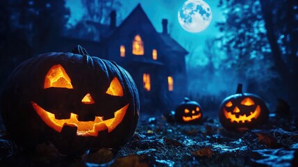 Festive Halloween Night Scene