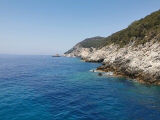 Canal d'Amour on Corfu as a center of attraction for many tourists in Corfu