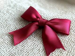 of a red bow isolated on a transparent or white background