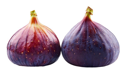 Closeup of Fig Isolated on White Background, High-Quality Fresh Fruit Image for Stock Use