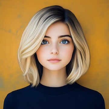 Simple Portrait of a Pretty Young Woman - Image 14 of 21 - 4096 x 4096 16.7 MP - created by AI