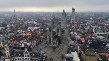 drone photo belgium church europe