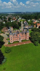 drone photo belgium castle europe