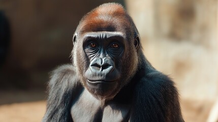 Obraz premium portrait of a black gorilla