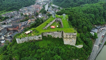 drone photo citadel belgium europe