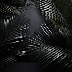 Obraz premium Luxury palm leave design portrait