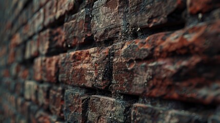 Close-up of a weathered brick with fine textures