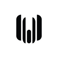 Logo design of W in vector for construction, home, real estate, building, property. Minimal awesome trendy professional logo design template