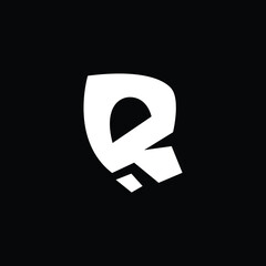 Letter R abstract with dot logo icon abstract design template elements