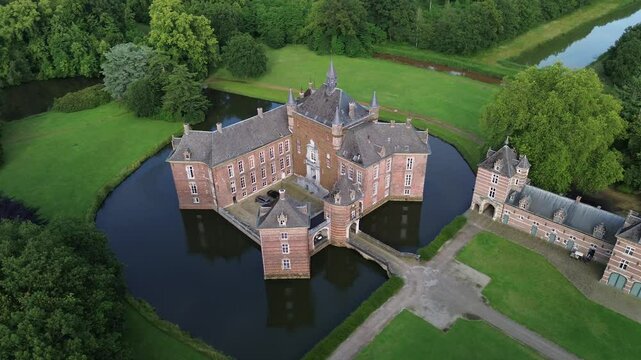 drone video Merode castle Belgium Europe
