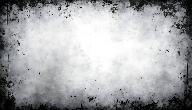 An abstract grunge background featuring a black-and-white distressed texture. The uneven surfaces and rough patterns create a raw, edgy aesthetic, perfect for artistic designs.