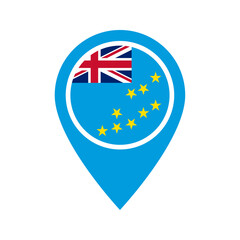 Tuvalu flag location icon