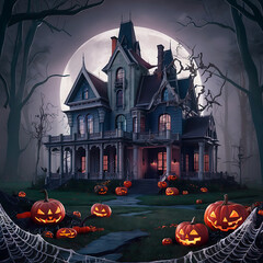 design Happy Halloween, Candies in the shape of pumpkins for Halloween, Generated with AI