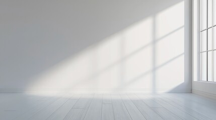 Fototapeta premium empty studio interior, white floor with concrete floor.