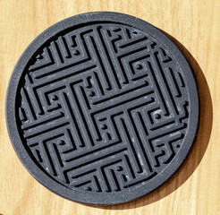Close-up of rubber coaster