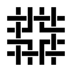 Obraz premium set of geometry pattern background icon logo tattoo. vector illustration.