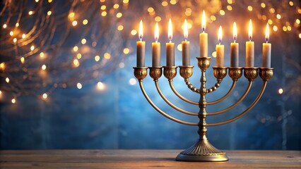 Fototapeta premium hanukkah menorah with candles
