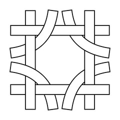 set of geometry pattern background icon logo tattoo. vector illustration.