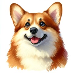 Obraz premium watercolor corgie dog isolated on white