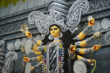 Obraz premium Durga Puja is the biggest festival of India and West Bengal.