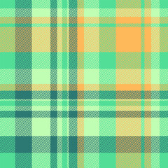 Small seamless background vector, figure tartan fabric textile. Native check texture pattern plaid in light and green colors.