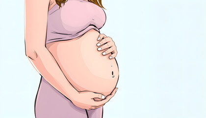 careless pregnancy isolated with white highlights, png